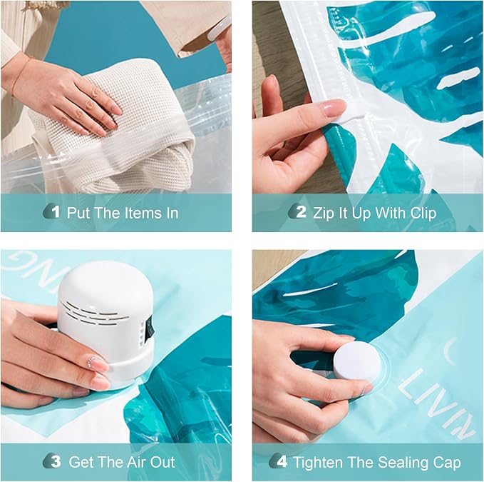 15 Pack Vacuum Storage Bags for Clothing Travel - Image 5