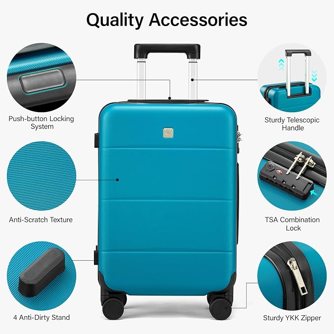 Hanke 2 Piece Hard Shell Luggage Sets - Image 3