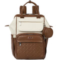 BabbleRoo Leather Diaper Bag Backpack, Unisex Stylish Travel Back Pack Nappy by BabbleRoo