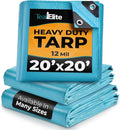 Tarps Heavy Duty Waterproof 20x20-12 mil Thick Camping Tent by TealElite