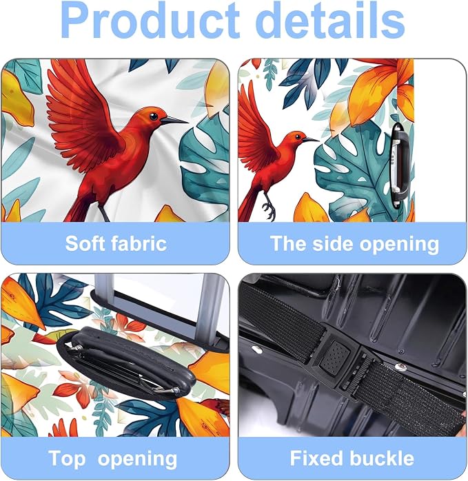 Luggage Cover Washable Suitcase Protector Anti-Scratch, Stretchable Fit - Image 3