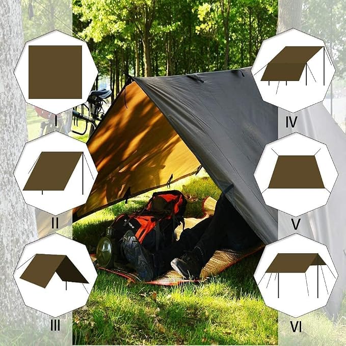 KALINCO Tent Tarp, Picnic Mat Camping Tarp Tent Hammock Tarp, pu Waterproof - Image 4