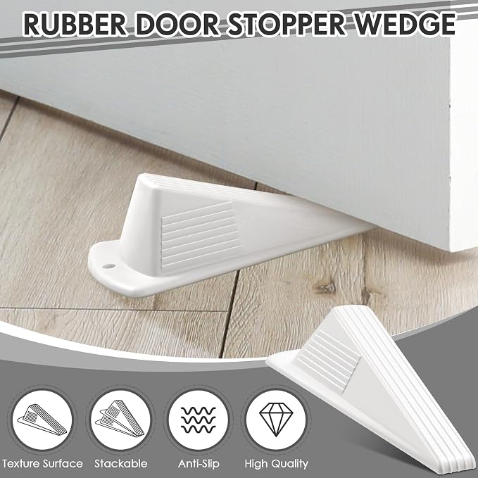 Frienda 4 Pcs Jumbo Door Stoppers Heavy Duty Door Stopper Tall up to 2inch Tall - Image 5