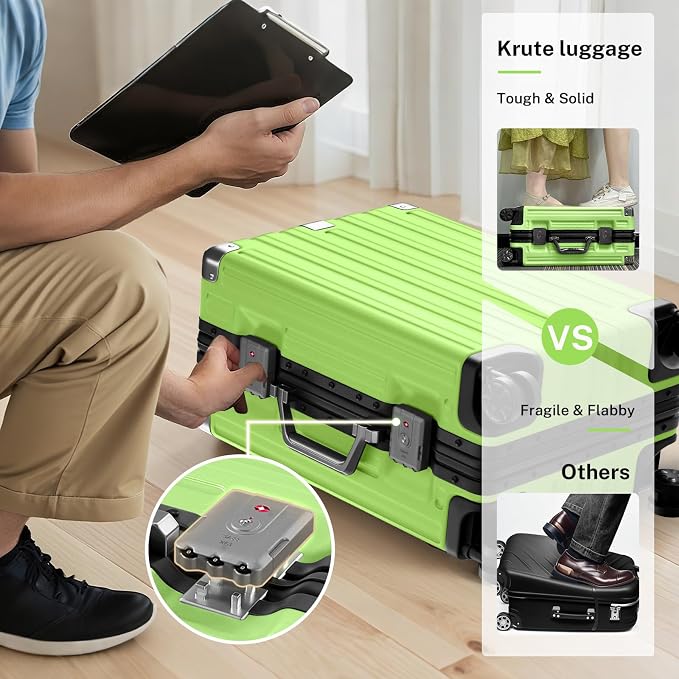 Krute Large Luggage 28 inch Zipperles Suitcase - Image 5