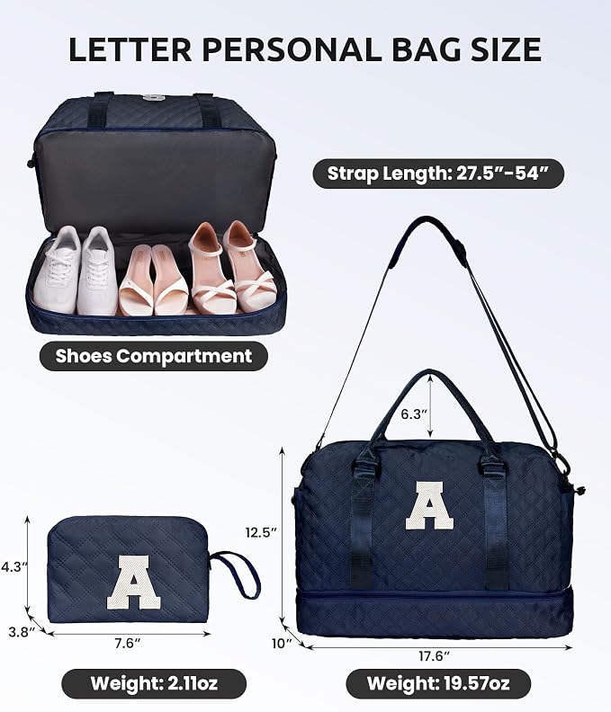 Gifts for Granddaughter-Initial Duffle Bag - Image 2
