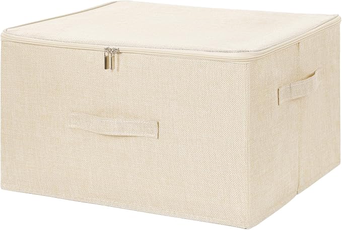 ANMINY 2PCS Storage Bins with Zipper Lids 51.9 Qt Lidded Fabric Storage Boxes - Image 8