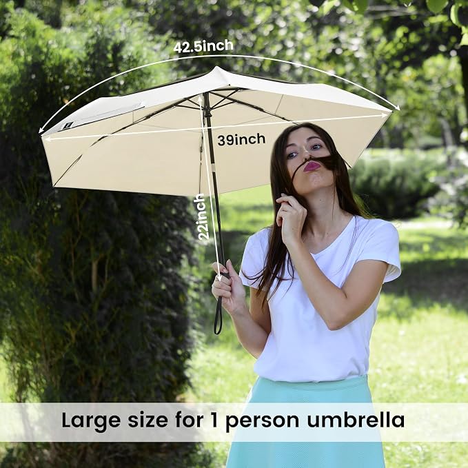 G4Free 43 Inch Travel Umbrella Ultralight UPF 50+ UV Protection Compact Sun - Image 4