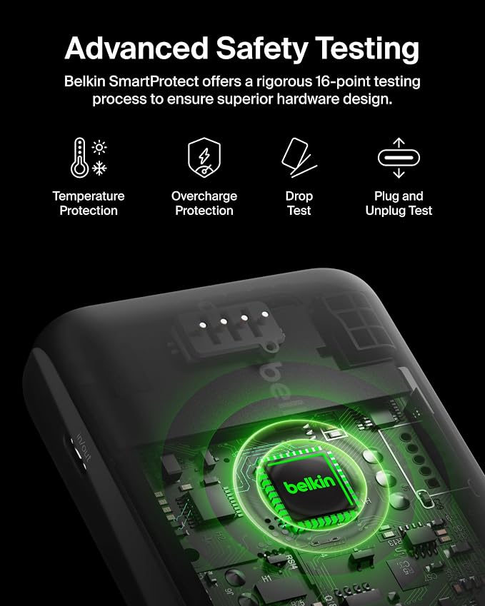 Belkin Portable Charger, USB-C Power Bank 20000 mAh w/ 1xUSB-C Port & 2xUSB-A - Image 3