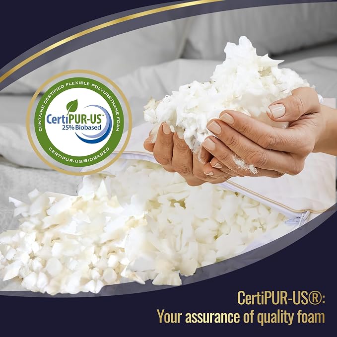 Royal Therapy King Memory Foam Pillow, Adjustable Shredded Odor-Free Pillow - Image 3