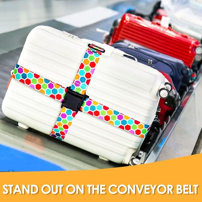 Adjustable Travel Luggage Strap Suitcase Belt Travel Bag Accessories 1.96 in W - Image 4
