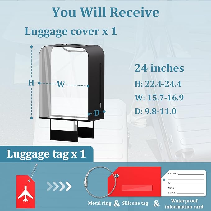 Upgraded Transparent TPU Luggage Cover Protector - Image 8