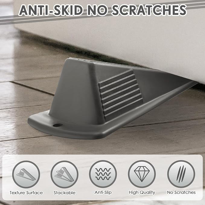Frienda 12 Pcs Jumbo Door Stoppers Heavy Duty Door Stopper Tall up to 2inch - Image 3