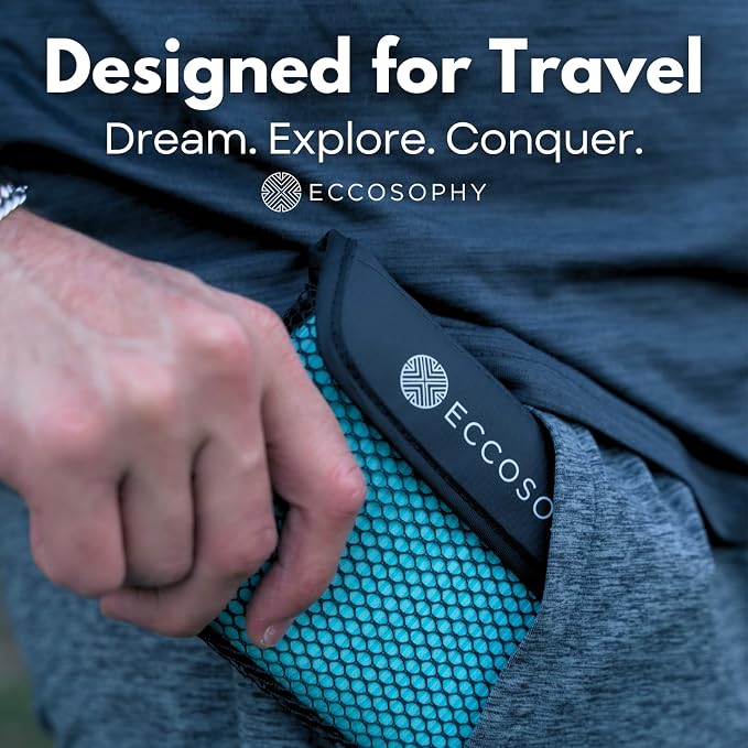 ECCOSOPHY Microfiber Beach Towel – Quick Dry Gym Towel, Highly Absorbent - Image 6