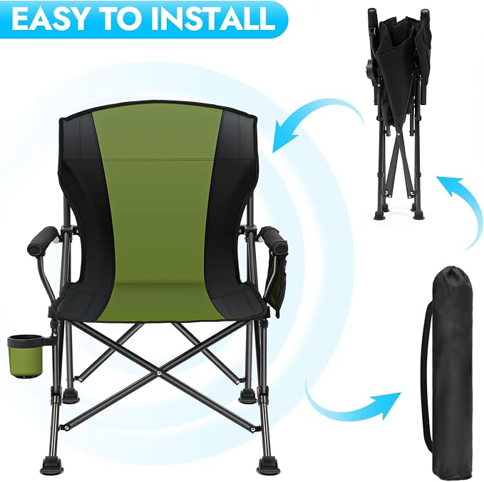 2 Pack Oversized Folding Camping Chair - Image 3