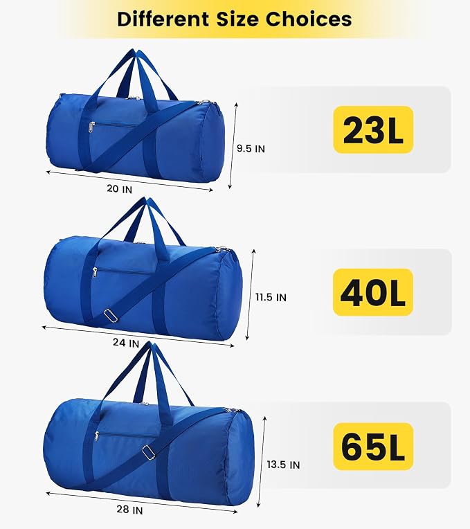 Vorspack Duffel Bag 20-24-28 Inches Foldable Gym Bag - Image 3