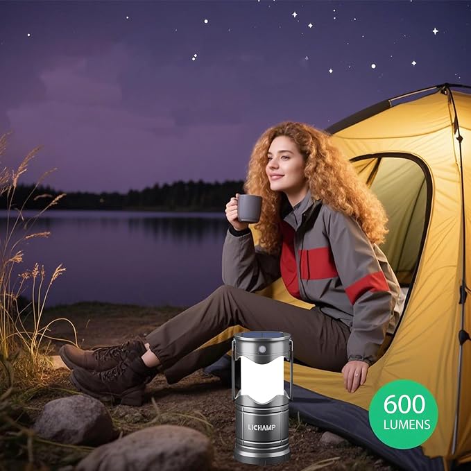 Lichamp 1-Pack Solar Camping Lantern, USB Rechargeable LED Lanterns Battery - Image 8