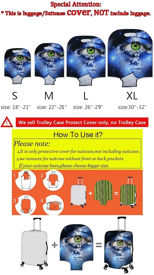 Giraffe Funny Travel Luggage Cover Anti-scratch Dust-Proof Baggage Suitcase - Image 5