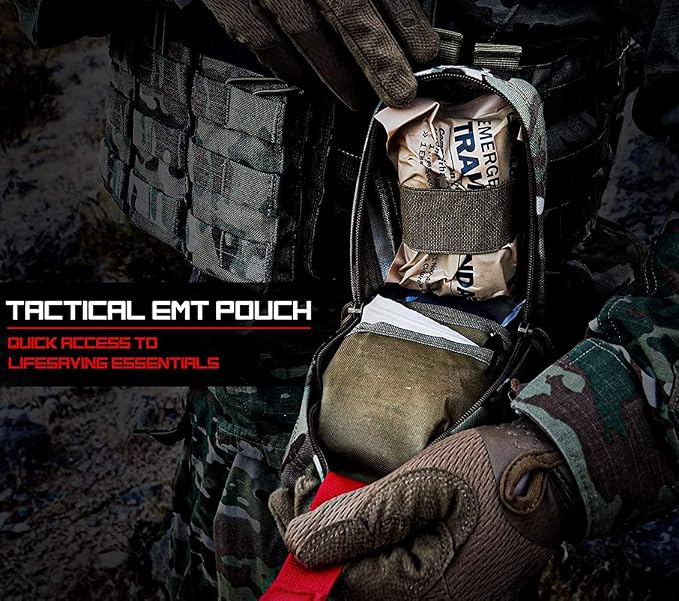 Tourniquet Pouch, Portable IFAK Pouch Small Trauma Medical Kit Tactical First - Image 3