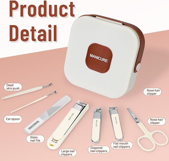 Nail Clippers and Beauty Tool Portable Set, Cuticle Nail Care Tools, Suitable - Image 3