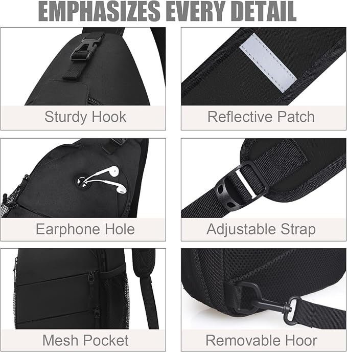 Crossbody Bags for Women Men Trendy Sling Bag Bakpack Casual Chest Bag - Image 5