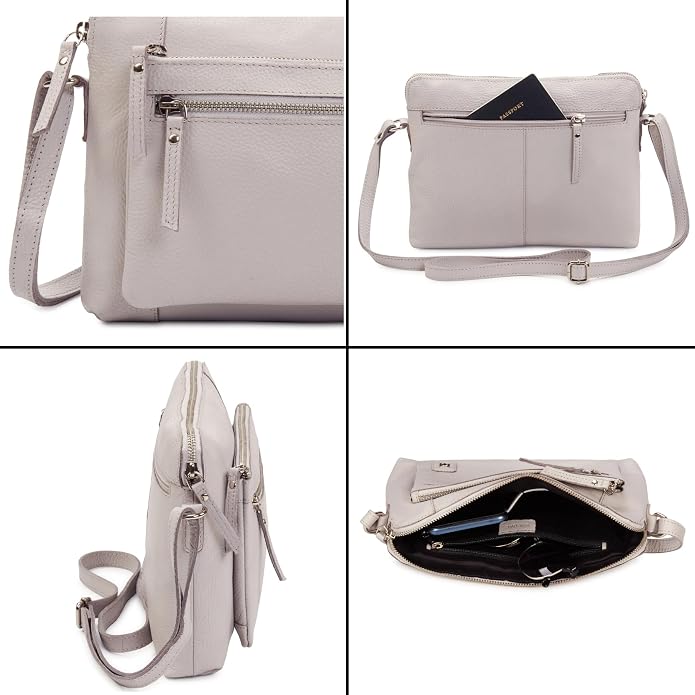 Wise Owl Accessories Small Soft Pebbled Real Leather Crossbody Handbags Purses - Image 5