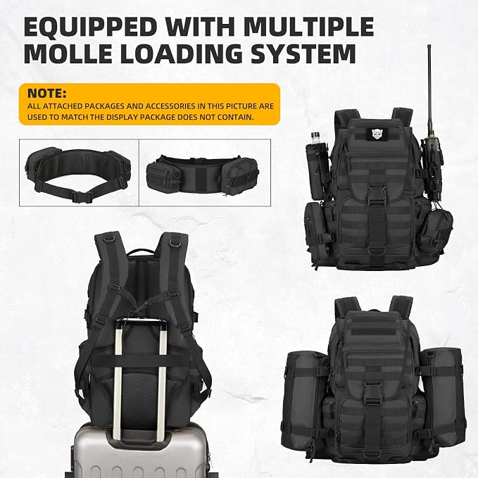 50L Military Tactical Backpack Hiking Waterproof Backpack Large Military Pack 3 - Image 3