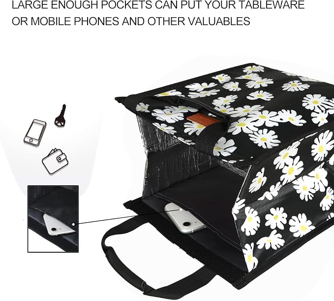 Lunch Bags for Women Insulated Reusable Lunch Tote - Image 6
