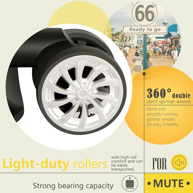 Coolife Luggage Expandable Suitcase PC+ABS Spinner 20in 24in 28in Carry - Image 3