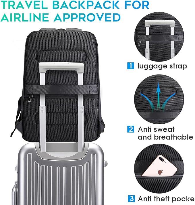 BANGE Business Smart Backpack Waterproof fit 15.6 Inch Laptop Backpack - Image 4