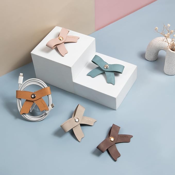 SenseAGE 5 Pack Cord Organizer, Bow Cord Keeper, Cable Organizer USB Holder - Image 7
