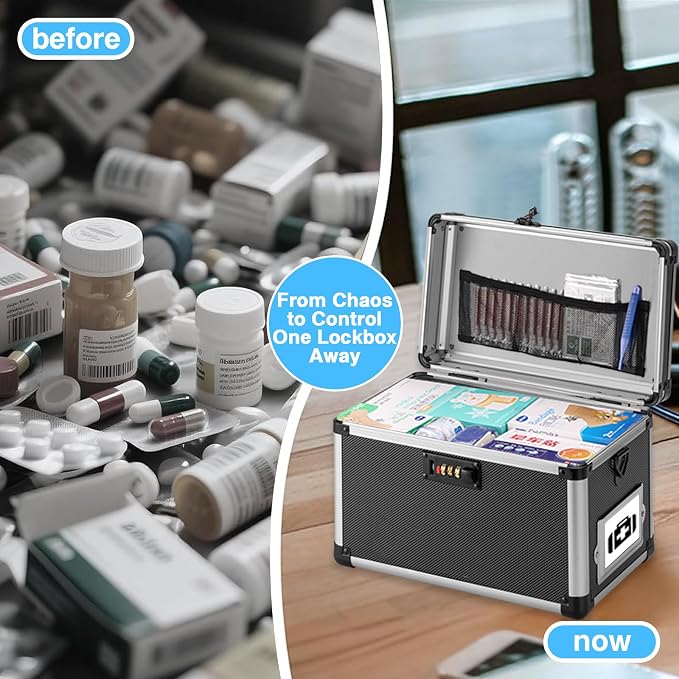10.2 x 7 x 7.5 Inch Lockable Storage Box - Image 4
