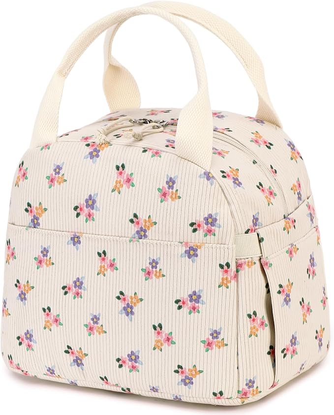 Bluboon Lunch Box for Women men Insulated Cute Corduroy Lunch bag, Reusable by BLUBOON