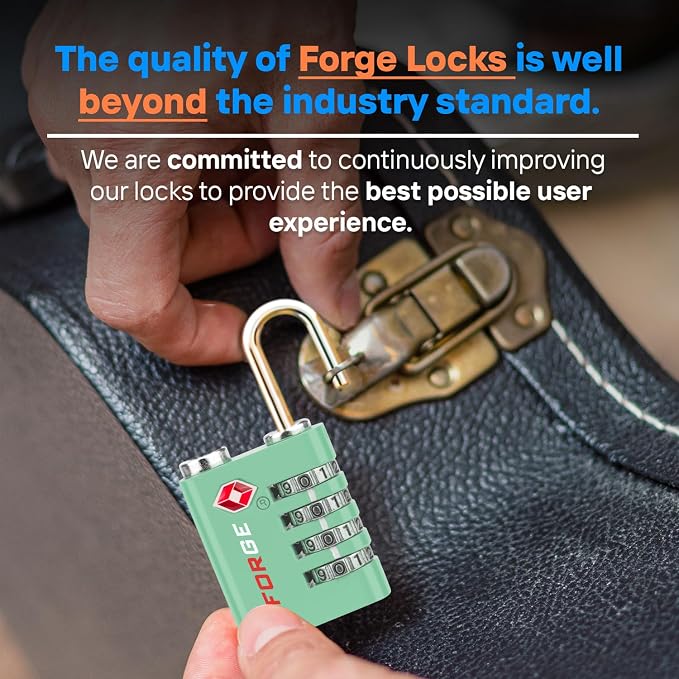 Forge Dual-Opening: Key or Combination Access Lock, TSA Approved Locks - Image 5