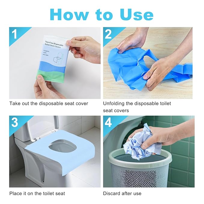 100 Packs Tear-Free Toilet Seat Covers Disposable - Image 3