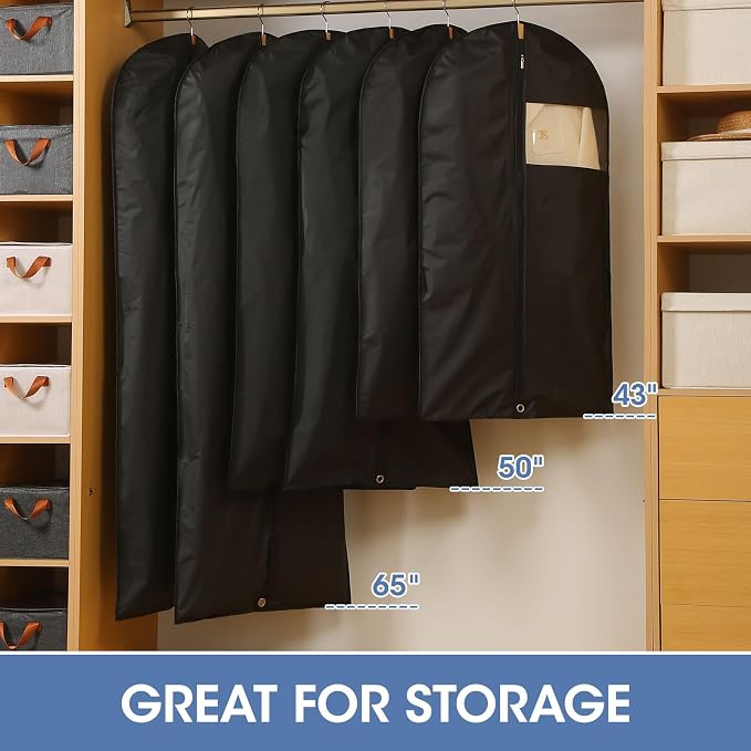 Garment Bags for Hanging Clothes, Jackets（5 Packs） - Image 4