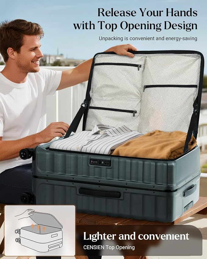 Luggage Sets 2 Pieces, 20/28 Inch PC Hardshell Suitcase - Image 2