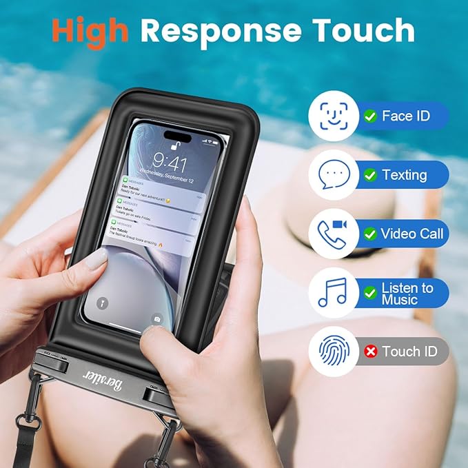 [Floatable 2 Pack Floating Waterproof Phone Pouch Case Up to 8.5", IPX8 - Image 5