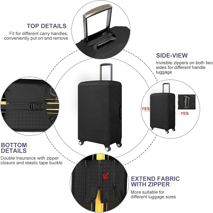 7-Mi Travel Suitcase Protector elastic sleeve Cover 19"-20" Anti-Scratch - Image 2
