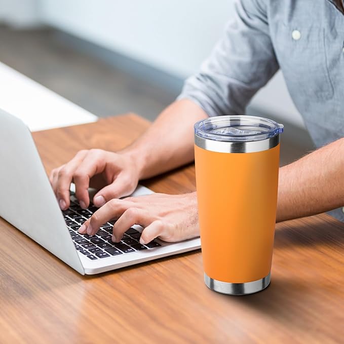 20oz Tumbler with Straw and Brush, Stainless Steel Vacuum Insulated tumbler - Image 4
