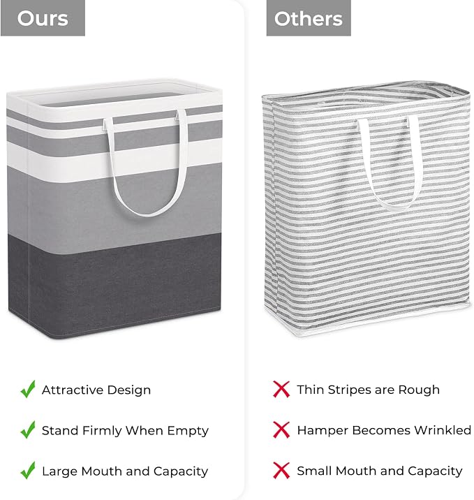 HomeHacks Laundry Basket, 100L Each Waterproof, Freestanding Laundry Hamper - Image 3