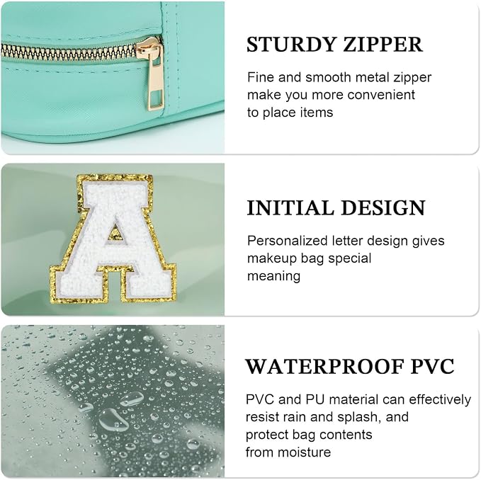 YOOLIFE Initial Clear Makeup Bag | Travel Clear Makeup Bag | Travel Beach - Image 5