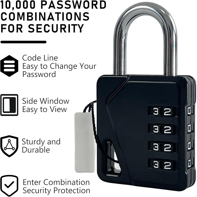 LAFENLIN 2 Pack Combination Locks, Locker Locks - Image 2
