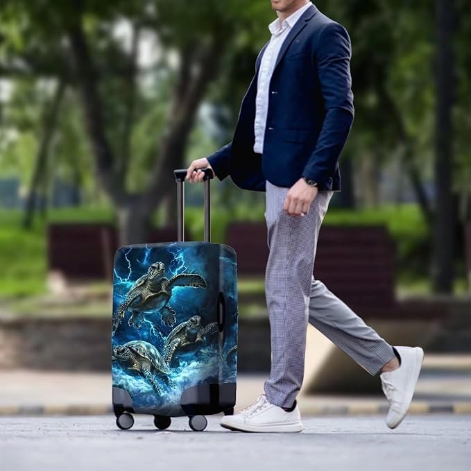 Sea Turtle Suitcase Cover Fits 18-21 Inch Luggage - Image 3