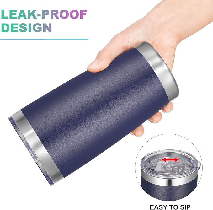 VEGOND 20oz Tumbler with Lid and Straw Stainless Steel Tumbler Cup Vacuum - Image 3