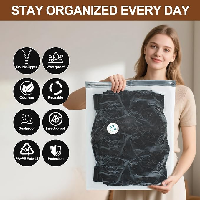 24 Pack Vacuum Storage Bags, Space Saver Bags - Image 5