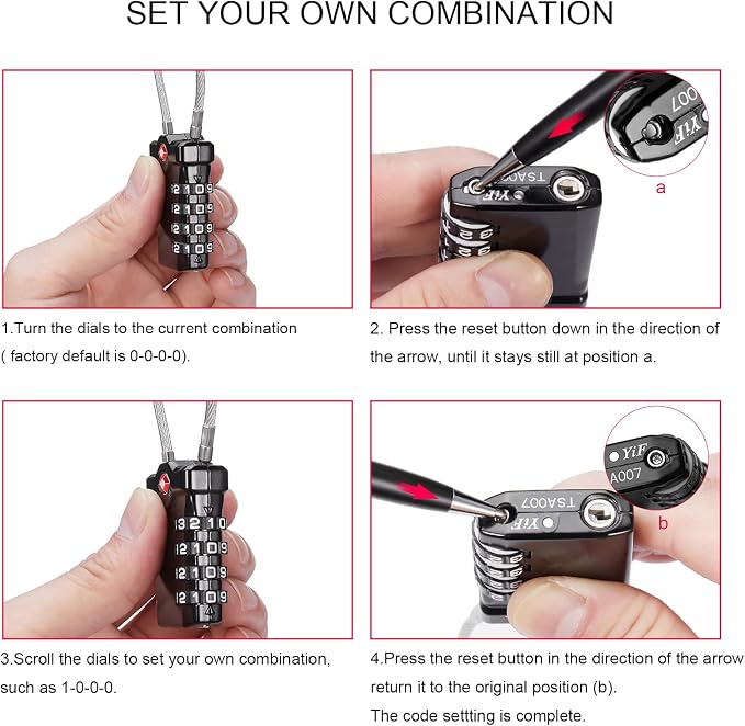 ZHEGE TSA Luggage Locks, Zipper Lock - Image 7