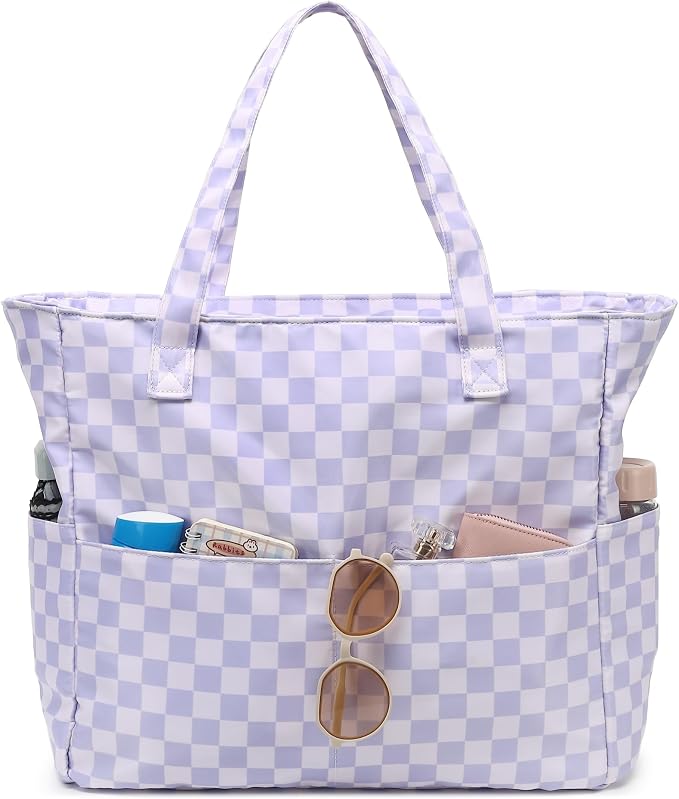 LEDAOU Large Beach Tote Bag Women Waterproof Sandproof Zipper Beach Tote Bag - Image 8