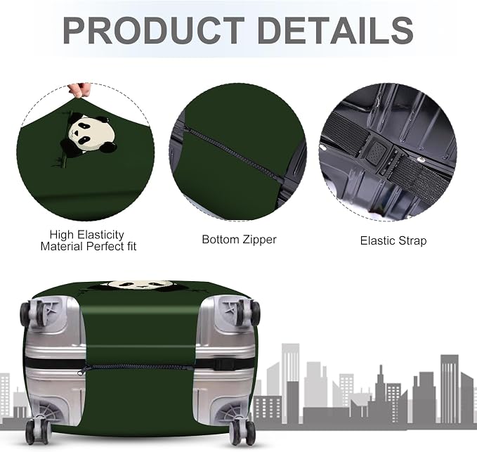 ANNA QUEEN Panda Luggage Cover, Cute Panda Design Suitcase Protector, - Image 3