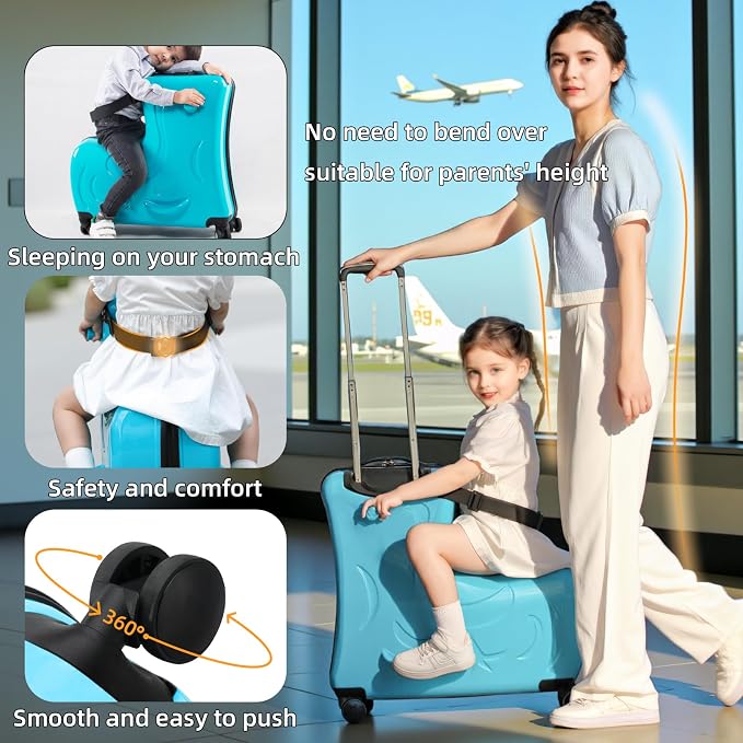 AO WEI LA OW Duffel Bag for Kids Ride-On Suitcase Carry-On Luggage - Image 2