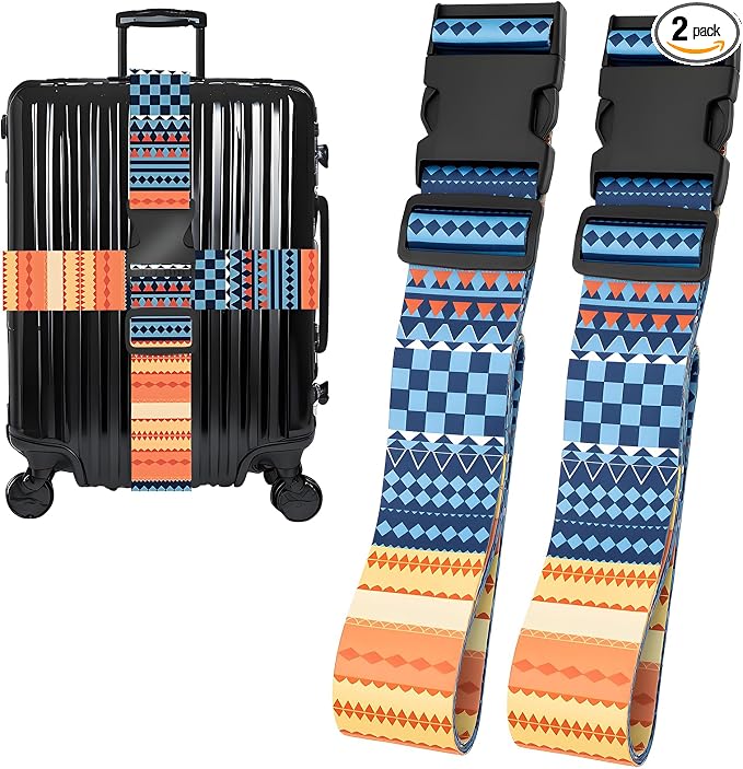 Bohemia Luggage Straps for Suitcases, Adjustable Luggage Travel Belts to Keep by Unknown